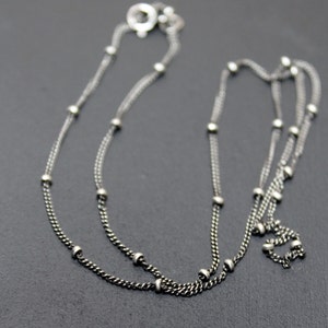 Satellite Chain Ball Curb Sterling Silver 30"