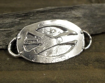 Large Peace Link Sterling Silver Artisan 001/CL4002