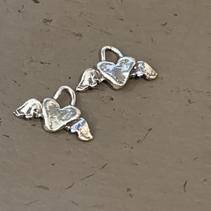 Winged Heart Charm Sterling Silver 001/CH440