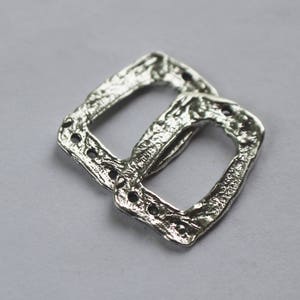 Rectangle Earring Components Sterling Silver Artisan TWO 002/EC10