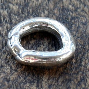 Thick Link Sterling Silver Rustic Artisan Handcrafted  LL321