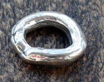 Thick Link Sterling Silver Rustic Artisan Handcrafted  LL321