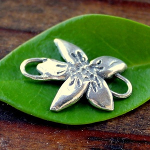 Blomlänk Hantverksmässigt Sterlingsilver Handgjort Rustikt /CH402 bild 2