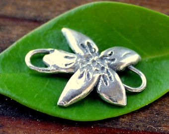 Flower Link Artisan Sterling Silver Handgemaakt Rustiek /CH402