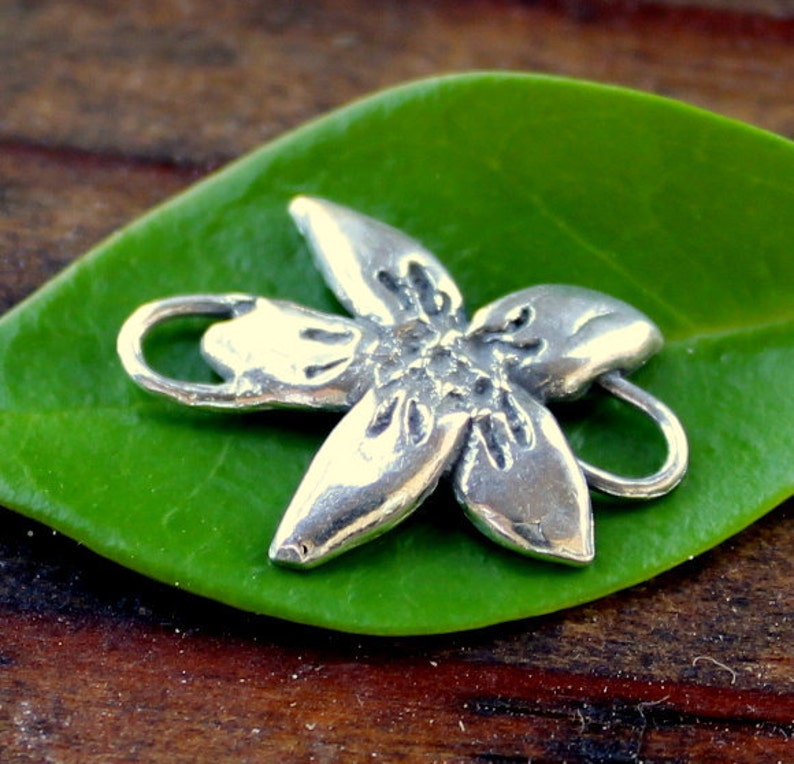 Blomlänk Hantverksmässigt Sterlingsilver Handgjort Rustikt /CH402 bild 2