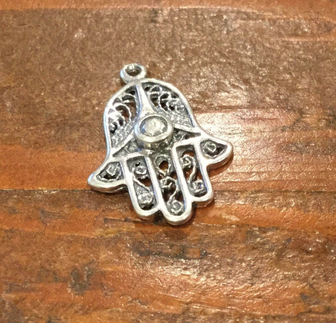 Hamsa Hand Charm Hamsa Pendant Sterling Silver Etsy