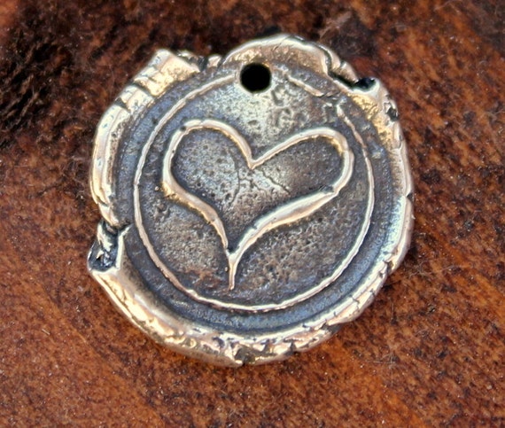 美品 ✨シルバー925✨ Waxing Poetic チャーム Waxing Poetic Style Heart Seal Charm in Sterling Silver - Etsy