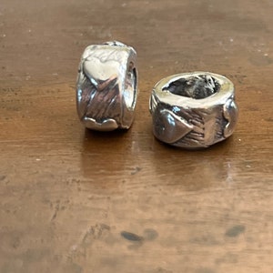Heart Slide Sterling Silver Heart Bead