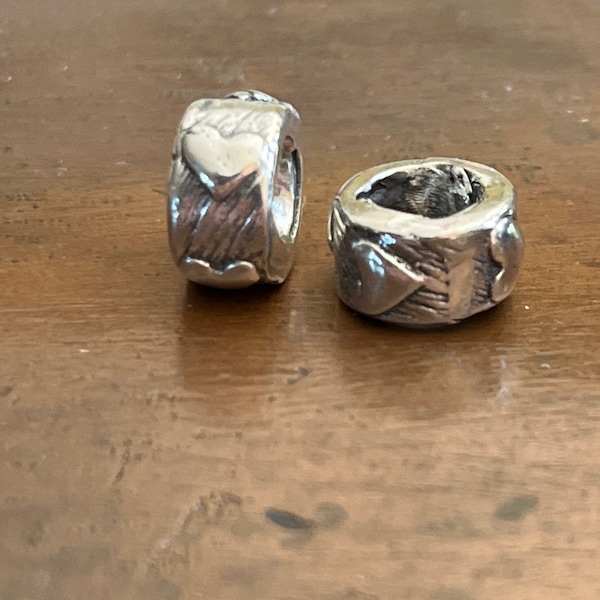 Heart Slide Sterling Silver Heart Bead 32028