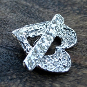 Toggle Heart Shaped Sterling Silver Clasp T220