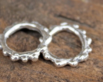 Orings Bumpy Links Sterling Silver Artisan 002/