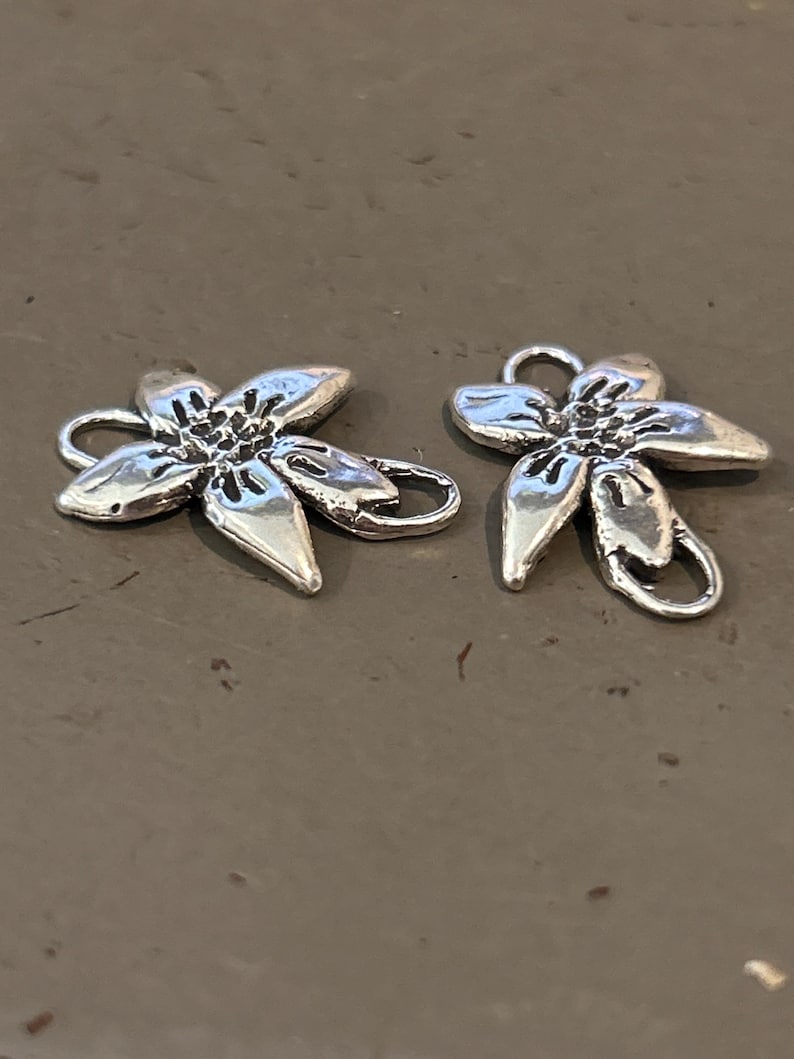 Blomlänk Hantverksmässigt Sterlingsilver Handgjort Rustikt /CH402 bild 5