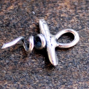 Corkscrew Charm Wine Opener Sterling Silver