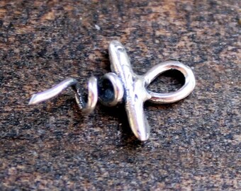 Corkscrew Charm Wine Opener Sterling Silver