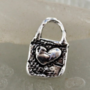 Heart Rectangular Charm Sterling CH902