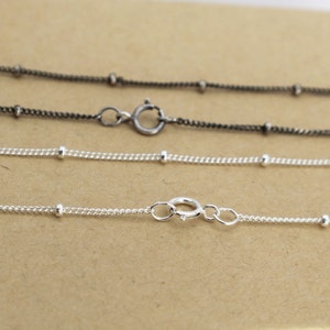 Satellite Chain Ball Curb Sterling Silver 18"