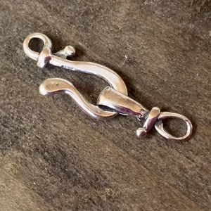 Hook and Eye Clasp Smaller Sterling Silver Twist Clasp