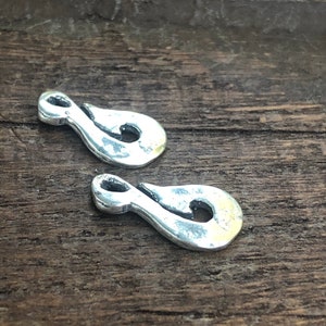 Maori Artisan Made Fish Hook Symbol Sterling Silver Charm
