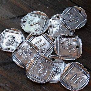 Initial Sterling Silver Charm Letters