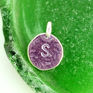 Initial Charm Round in Sterling Silver image 2