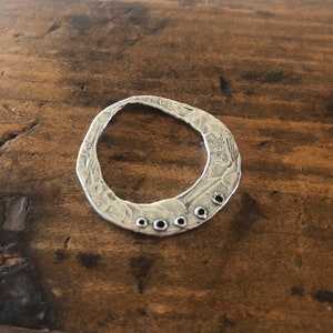 Large Earring Component Sterling Silver Organic  Necklace Focal