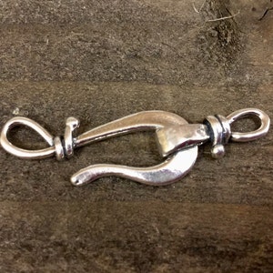 Hook and Eye Clasp Large Sterling Silver Twist Clasp