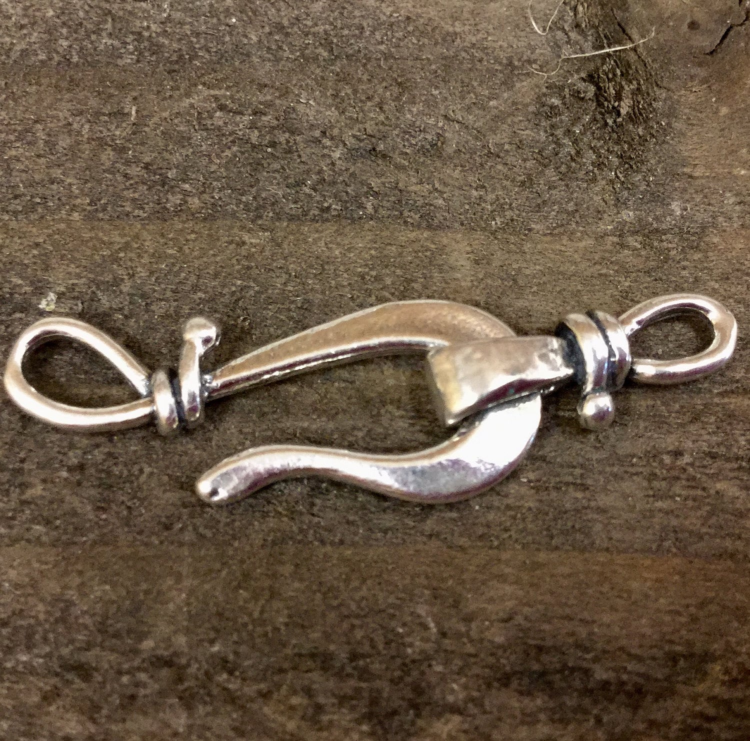 Hook and Eye Clasp Large Sterling Silver Twist Clasp