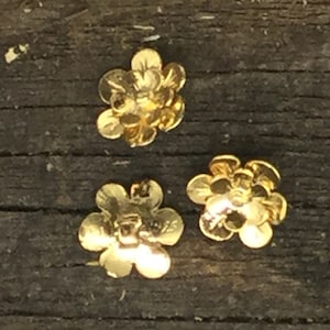 Flower Button clasp in 18K Gold Vermeil