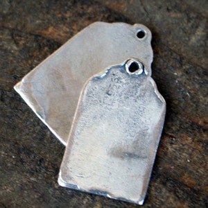 Stamping Blank sterling silver Tags 001/SC09