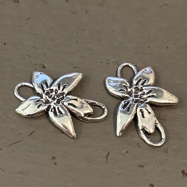 Blomlänk Hantverksmässigt Sterlingsilver Handgjort Rustikt /CH402 bild 1