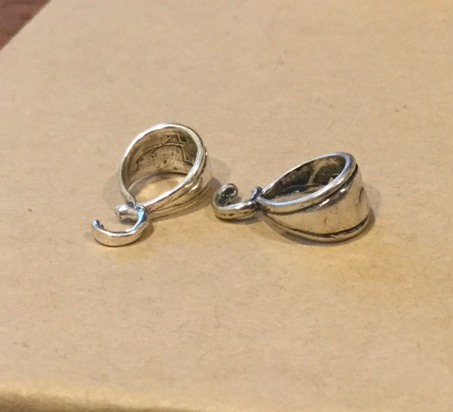 Bail Simple Sterling Silver Charm Bail Etsy