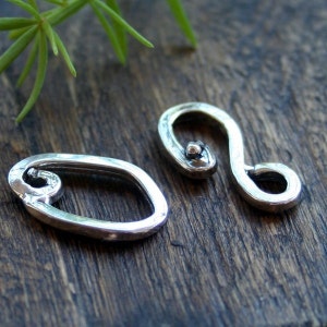 Clasp Hook and Eye Sterling Silver 001/H100