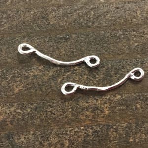 Earring Dangle Components Sterling Silver Artisan TWO 002/EC15
