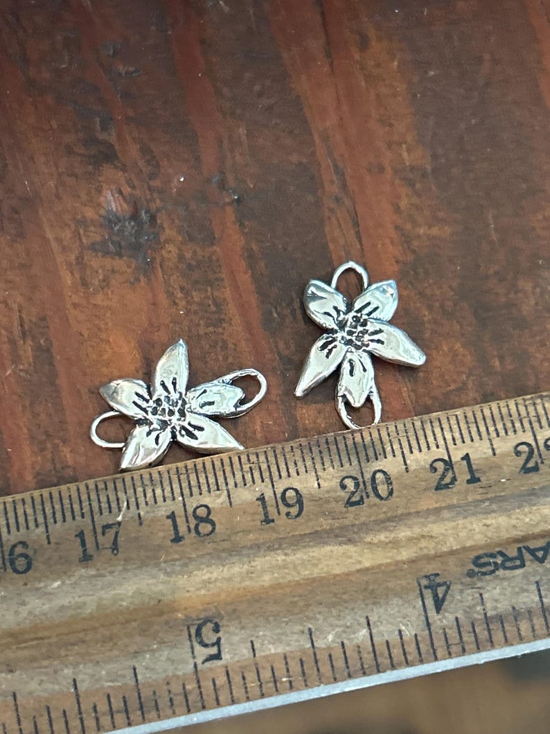 Blomlänk Hantverksmässigt Sterlingsilver Handgjort Rustikt /CH402 bild 7