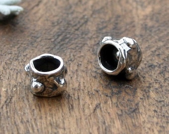 Bump Slide/Bead TWO Artisan Sterling silver 002/SL83