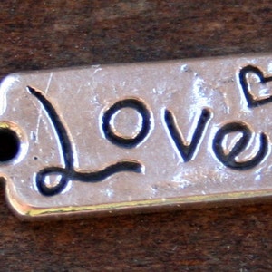 Love Tag Charm Sterling Silver /CHT13