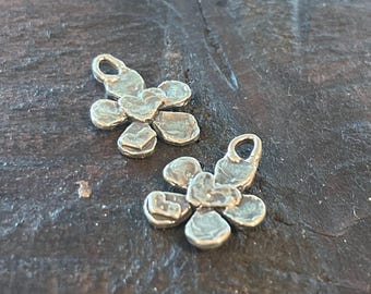 Bloemenbedel groot hart sterlingzilver Artisan CH923