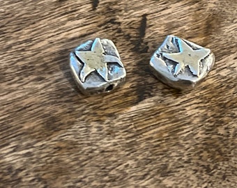 SALE Bead Star Square Sterling Silver 001/B103