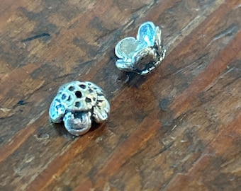 TWO Artisian Handcrafted Small Flower Caps 002/BC131