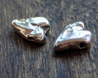 Bead Little Rustic Heart Bead Sterling SilverB101
