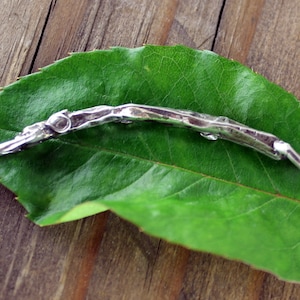 Schakelarmband met hartjes sterlingzilver rustiek