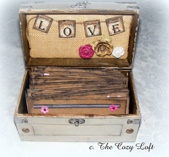 Items similar to Garden Wedding Guest Book Alternative Wish Box Trunk