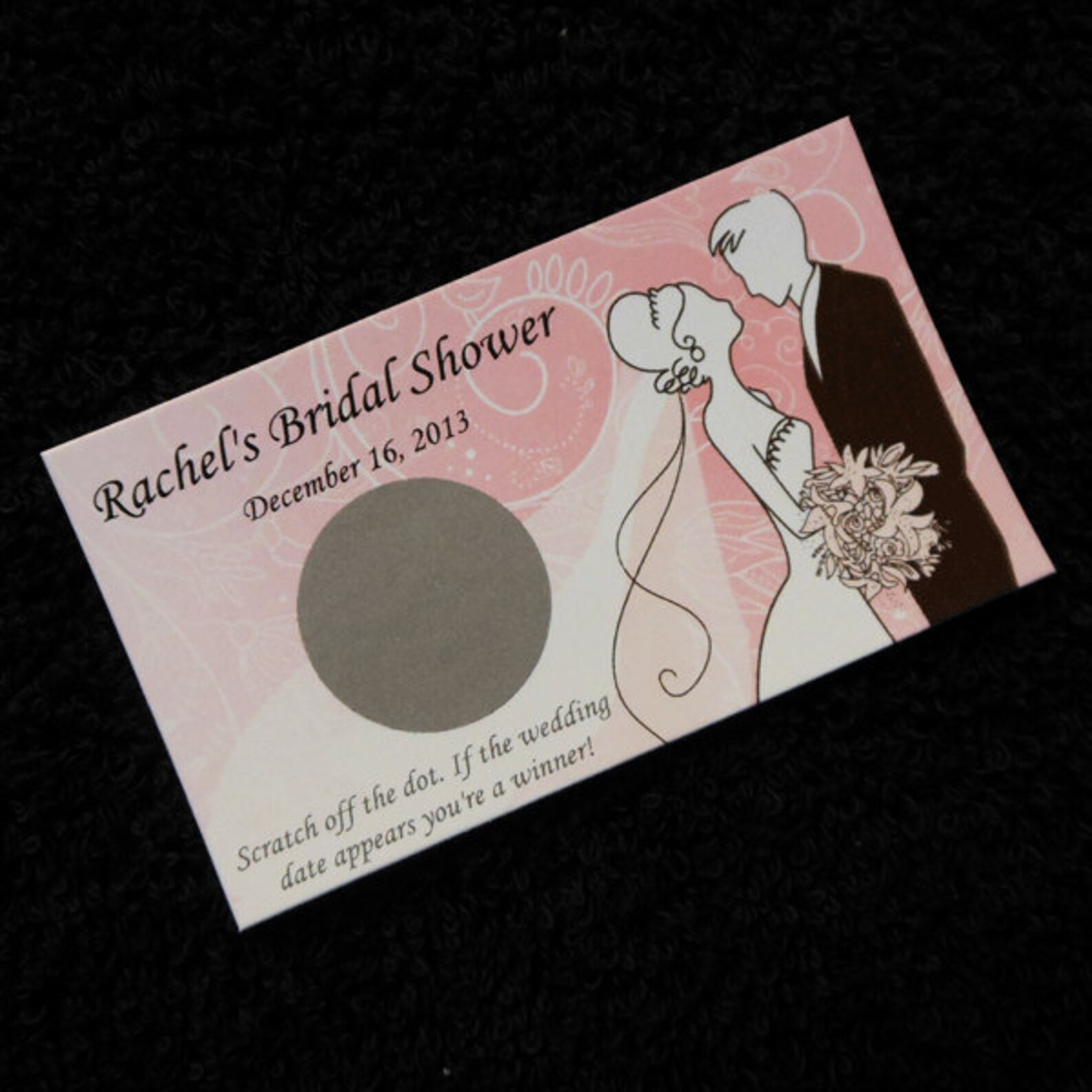 Personalized Bridal Shower Scratch Off Cards bride and groom Etsy