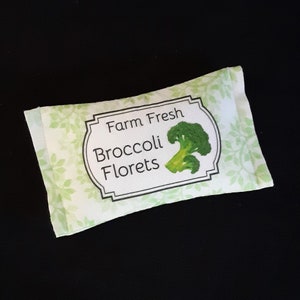 Felt Food Broccoli Bag for Pretend Food Play, Pretend Food for Play Kitchen Grocery Stores Restaurants