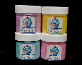 Pretend Food Sprinkle Jars Set of 4 for Play Kitchens Restaurants Bakery and Grocery Stores