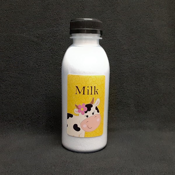 Pretend Food Milk Bottle, Pretend Food for Play Kitchen Grocery Stores Restaurants, Preschool Daycare Educational Learning Toy Gift for Kids