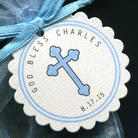 Baptism Favor Tags Christening Favor Tags Communion Favor Etsy