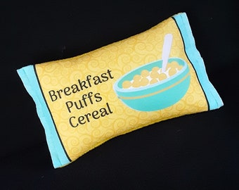 Felt Food Cereal Bag for Pretend Food Play, Pretend Food for Play Kitchen Grocery Stores Restaurants