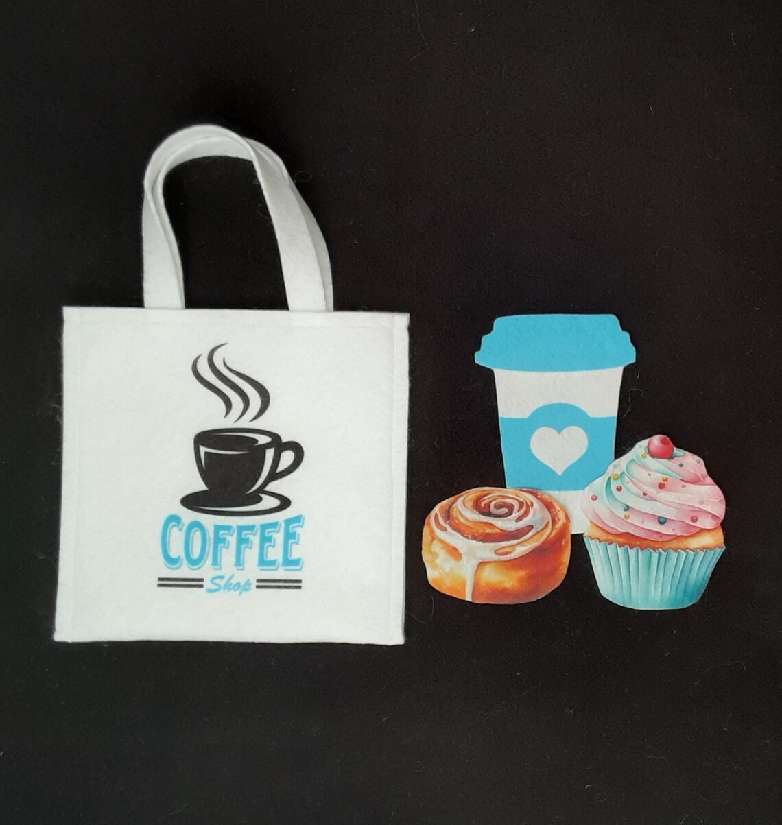 Felt Coffee Shop Pretend Play Set - Etsy