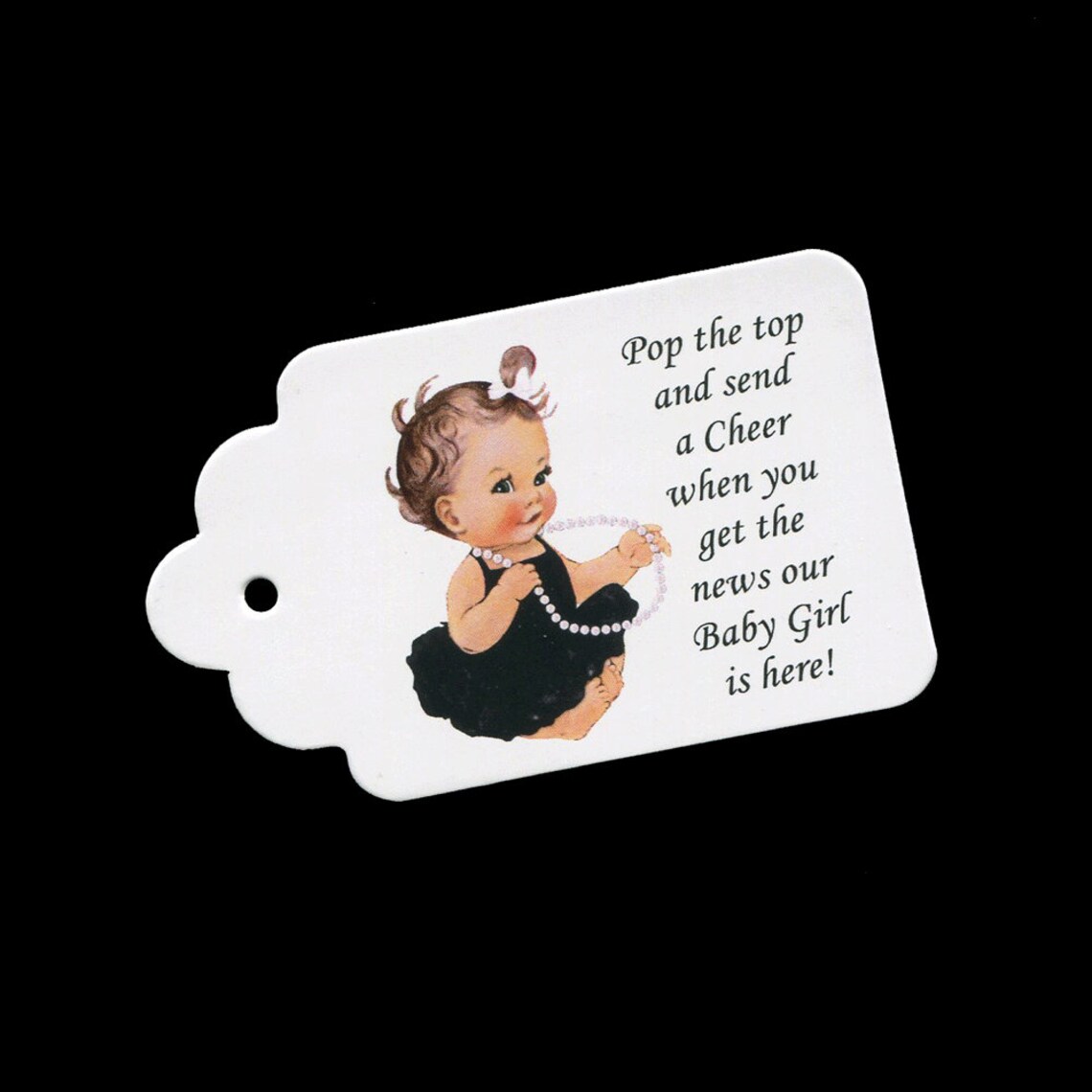 Mini Champagne Bottle Tags for Baby Shower Wine Bottle Tags Etsy